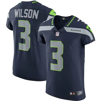 mens nike russell wilson college navy seattle seahawks vapo